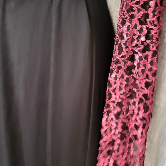 🎃Gothic Victorian Black Dress with ruby lace Ladies Halloween Sz m witch vampir - Picture 6 of 12